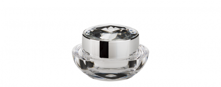 Acrylic square Cream Jar with Diamond cap 15ml